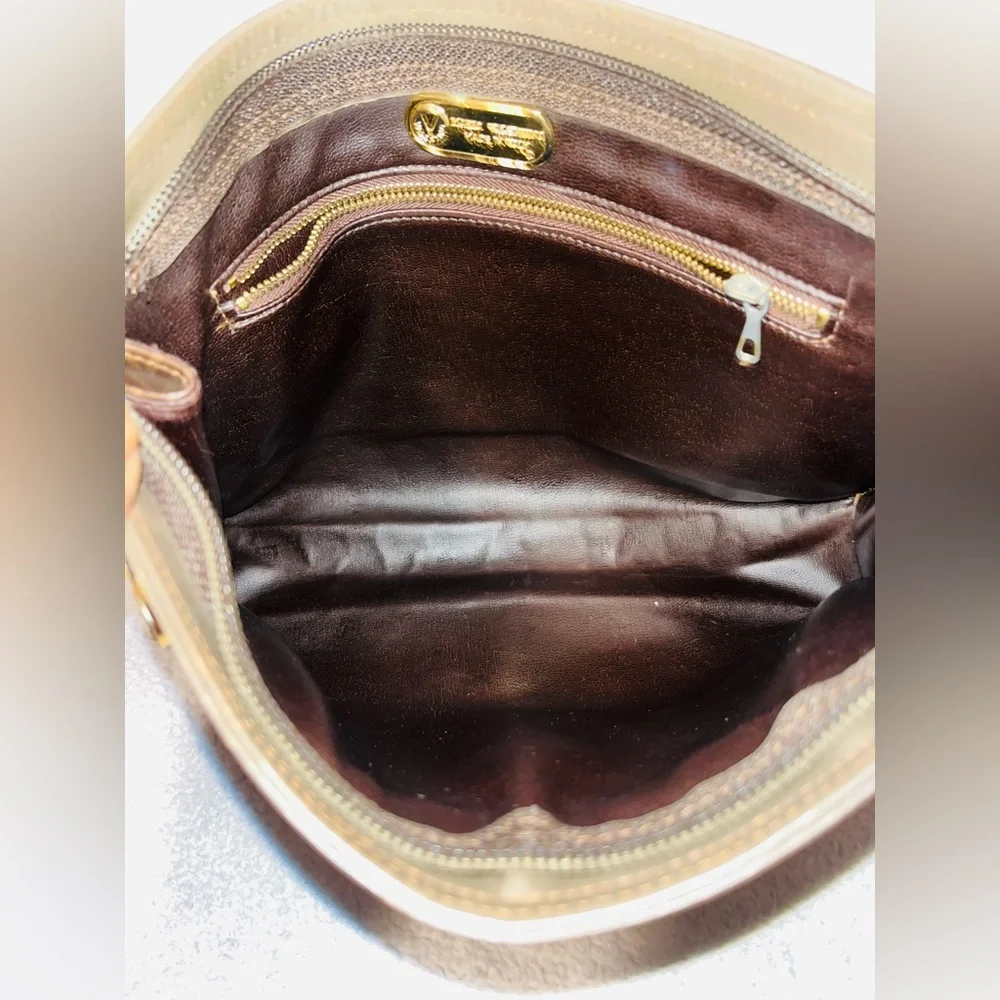 Mario Valentino Monogram Brown Clutch - Picture 4 of 11